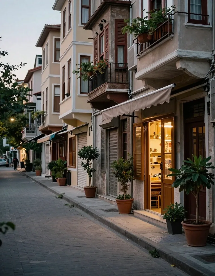 Kadıköy'de kira ile kalınan apartmanların bulunduğu sokak