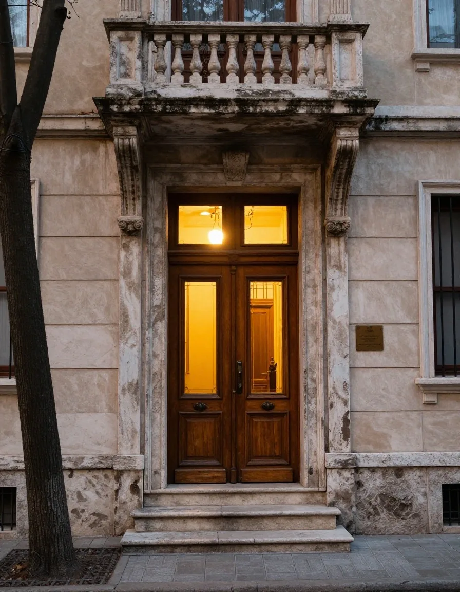 Beyoğlu'nda eski bir apartman girişi