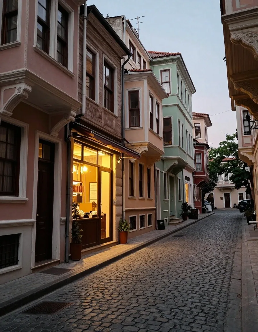 Alacakaranlıkta Beyoğlu çatılarından İstanbul manzarası